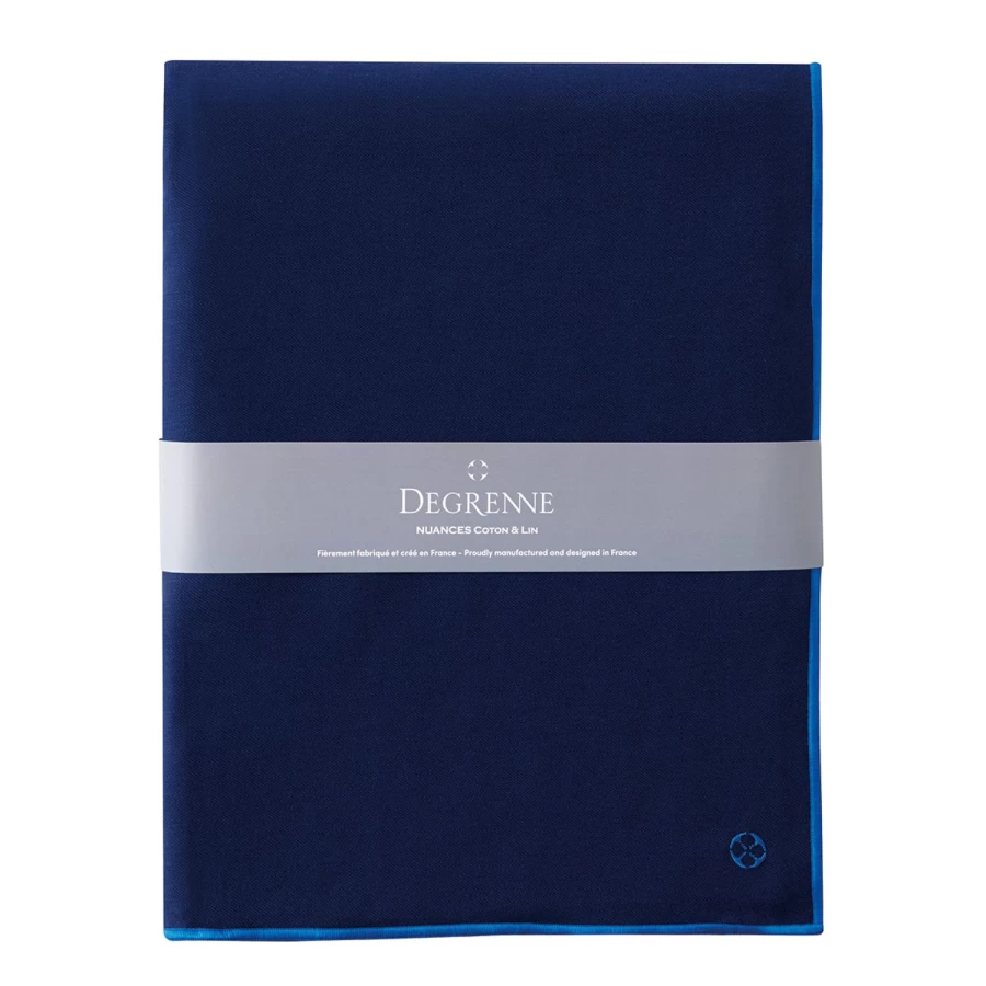 Degrenne Paris Midnight Blue Cotton Linen Shades - Stylish Window Coverings for Home Decor