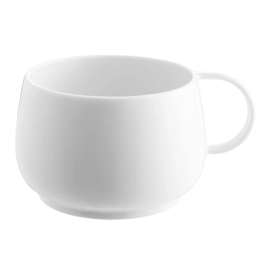 Degrenne Paris White Cafeteria Stackable Dining Plate Set - Modern Elegant Tableware