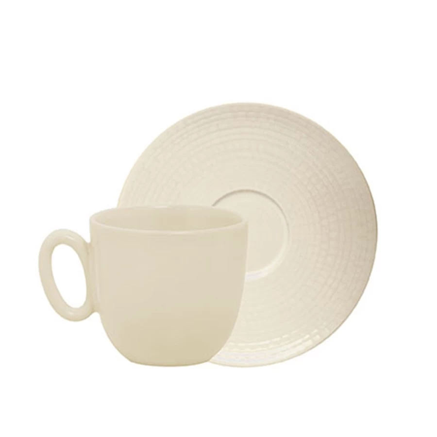 Degrenne Paris Modulo Nature Kaolin Tableware Collection – Elegant Ceramic Dinnerware Set