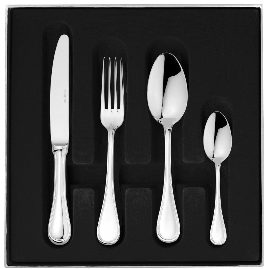 Degrenne Paris Verlaine Argente Class I Stainless Steel Flatware Set - Elegant Silverware Collection