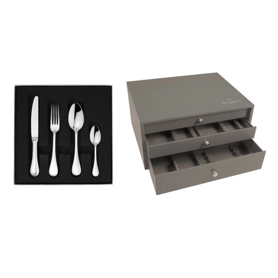 Degrenne Paris Verlaine Argente Class I Silverware Set - Elegant Tableware Collection