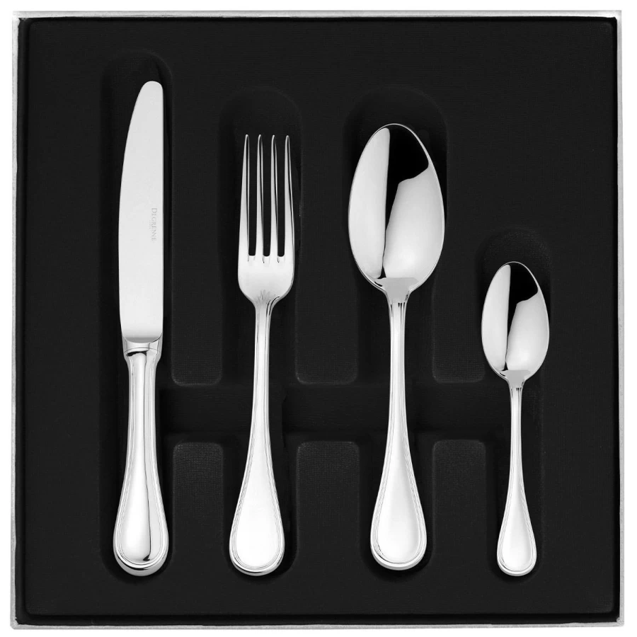 Degrenne Paris Verlaine Argente Class I Silverware Set - Elegant Tableware Collection