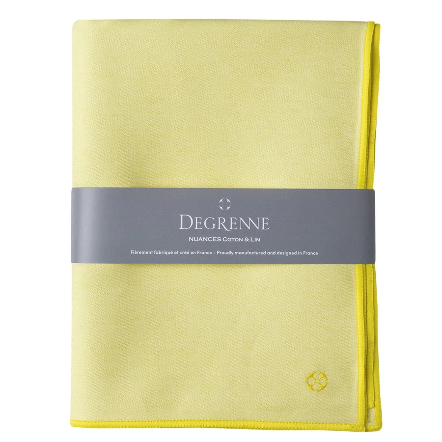 "Degrenne Paris Pale Yellow Cotton Linen Lamp Shades – Natural Textured Light Fixture Decor"