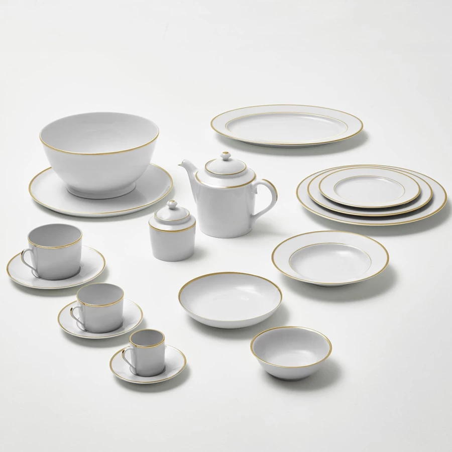 Degrenne Paris Eclipse Gold Galon Luxury Tableware Collection