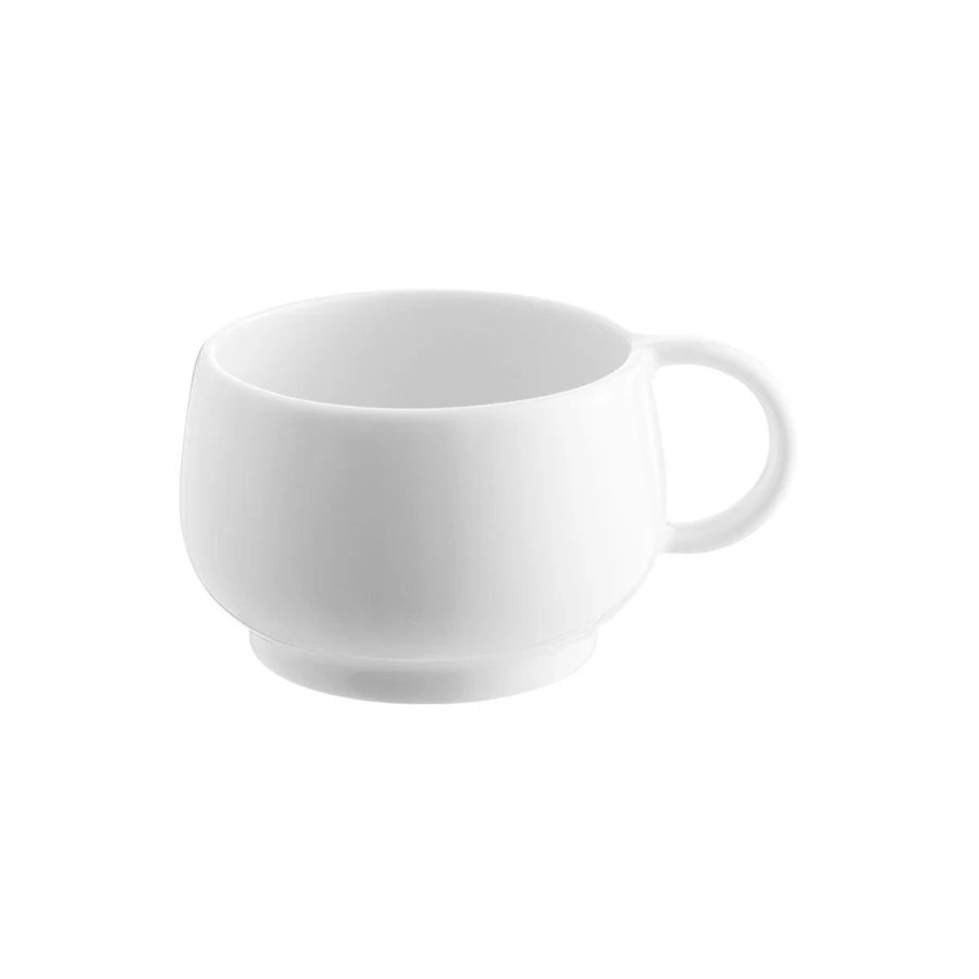 Degrenne Paris White Cafeteria Stackable Dining Plate Set - Modern Elegant Tableware