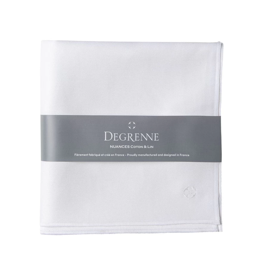 Degrenne Paris White Cotton Linen Table Lamp Shade - Elegant Home Decor Lighting