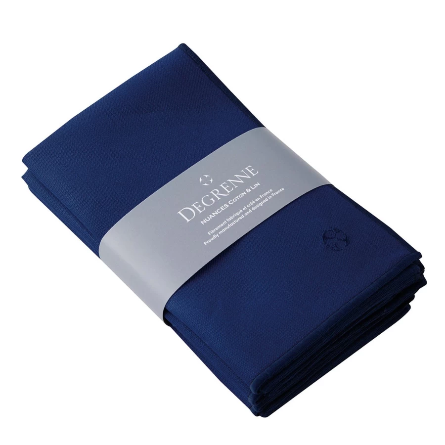 Degrenne Paris Royal Blue Cotton Linen Shades – Stylish & Breathable Window Coverings