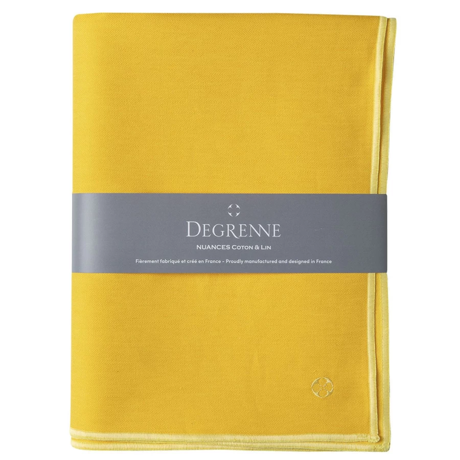 Degrenne Paris Sunflower Yellow Cotton Linen Window Shades - Stylish Home Decor