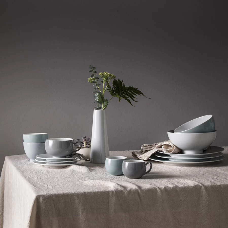 Degrenne Paris Modulo Color Pearl Gray Dinnerware Set - Elegant Pearl Gray Tableware Collection