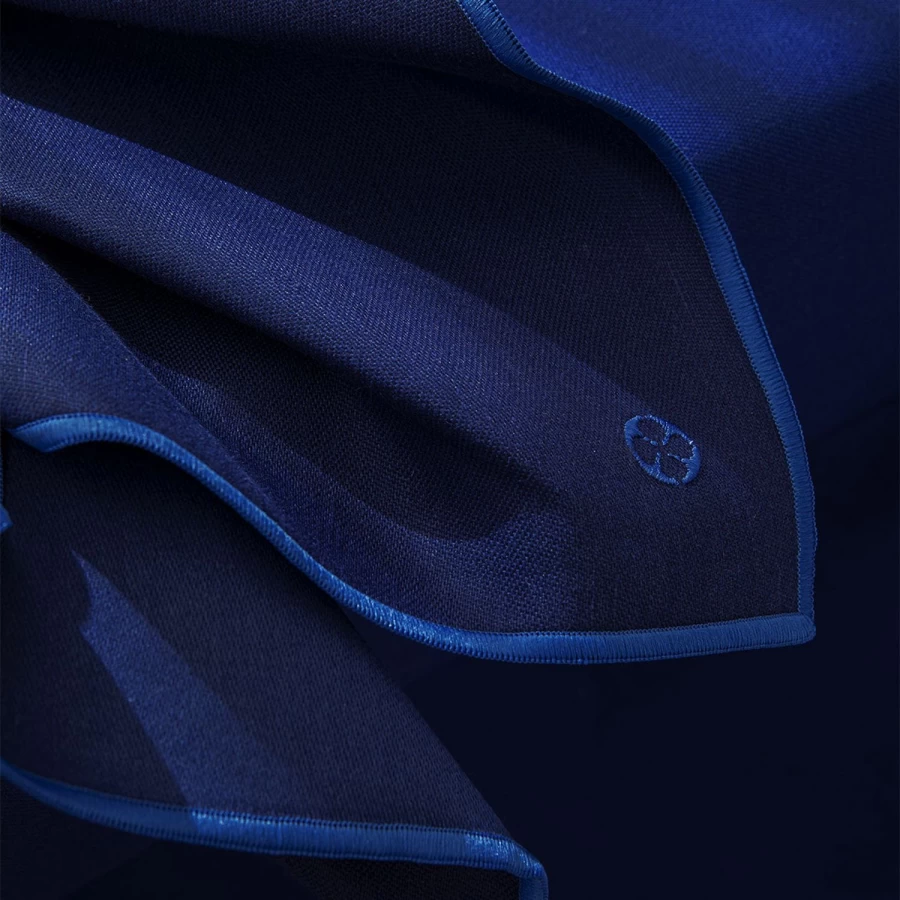 Degrenne Paris Midnight Blue Cotton Linen Shades - Stylish Home Decor