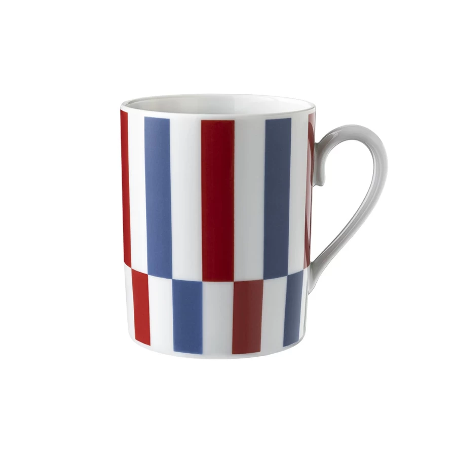 Degrenne Paris Blue White Red Striped Tableware Set - Elegant Dining Collection