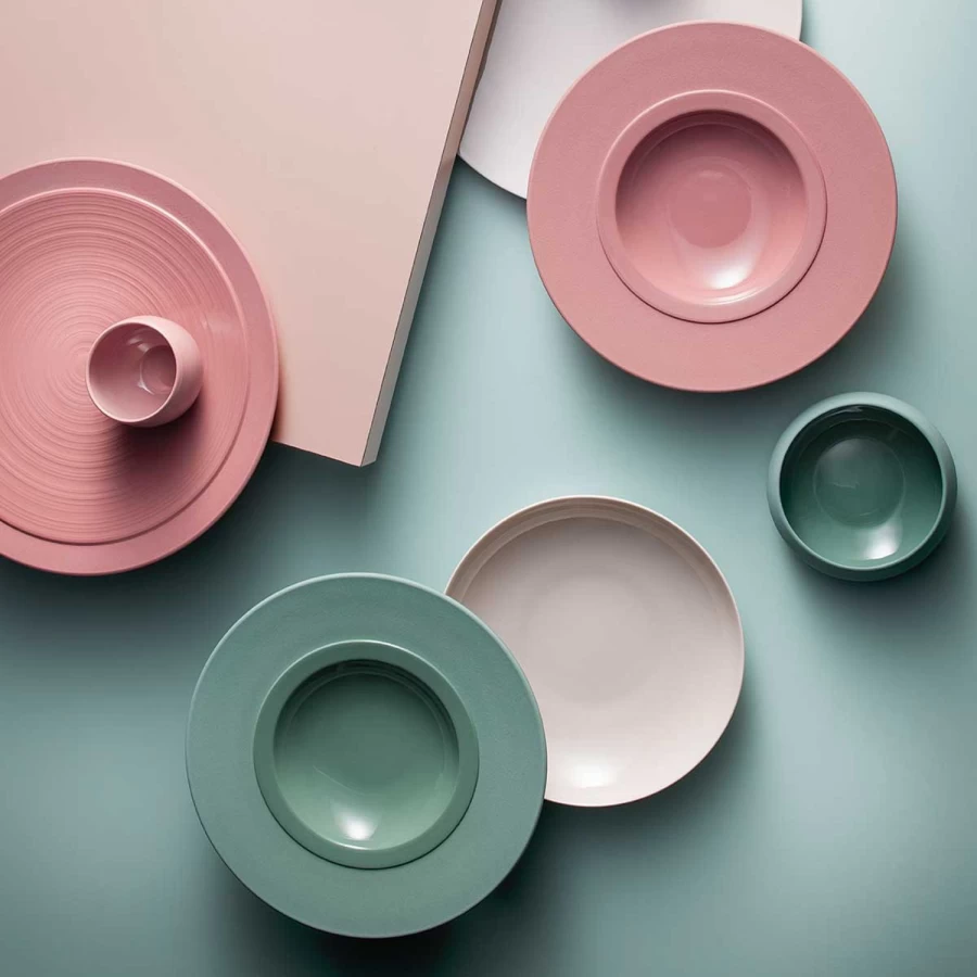 Degrenne Paris Bahia Clay Green Dinnerware Set - Eco-Friendly Ceramic Plates & Bowls