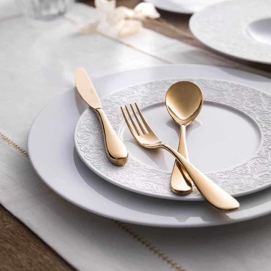 Degrenne Paris Wave Gold Luxury Tableware Collection - Elegant Dining & Kitchen Essentials