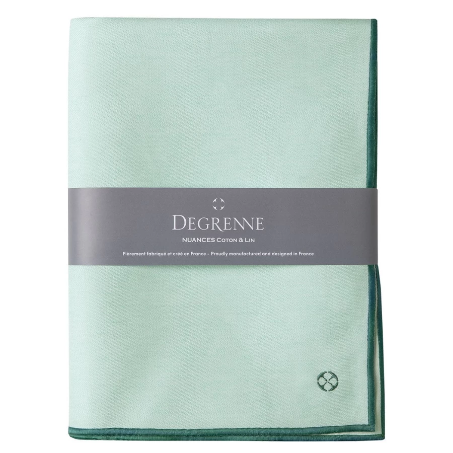 Degrenne Paris Mint Green Cotton Linen Blend Window Shades - Elegant Home Decor