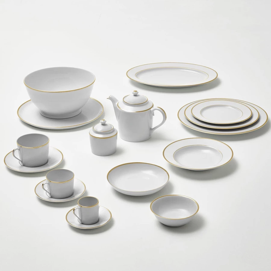 Degrenne Paris Eclipse Gold Galon Luxury Tableware Collection