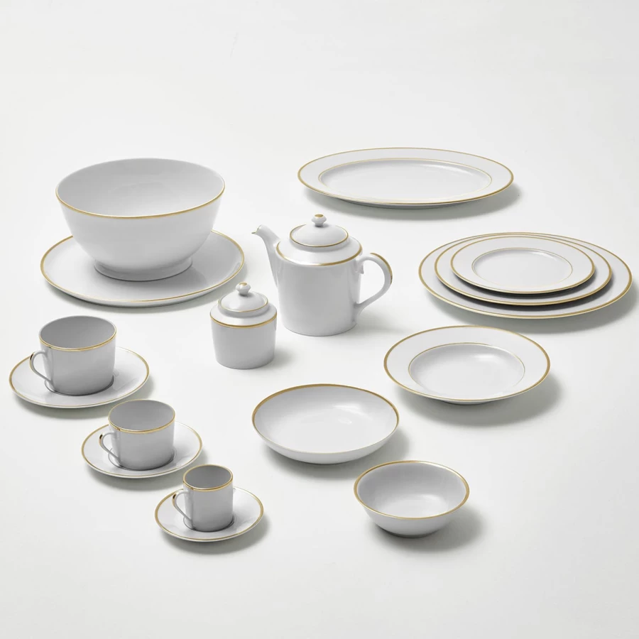 Degrenne Paris Eclipse Gold Galon Luxury Tableware Collection