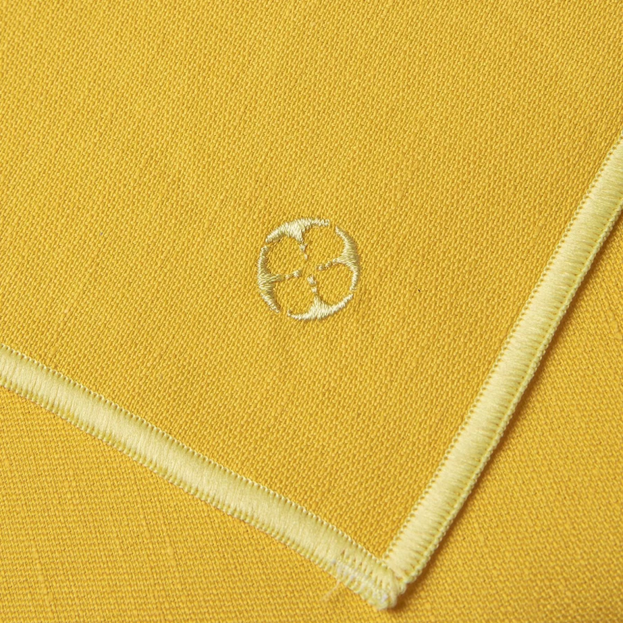 "Degrenne Paris Sunflower Yellow Cotton Linen Window Shades - Stylish Home Decor"