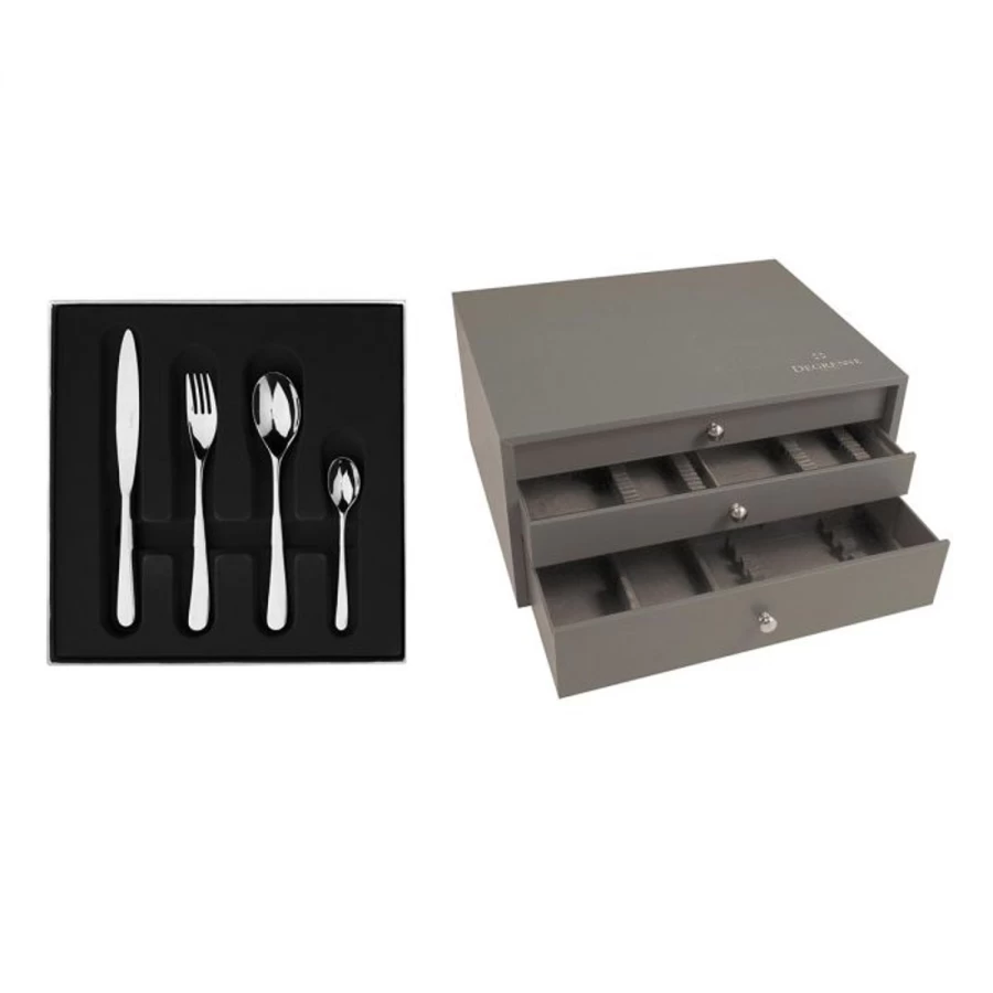 Degrenne Paris Aquatic Argente Class I Luxury Flatware Set