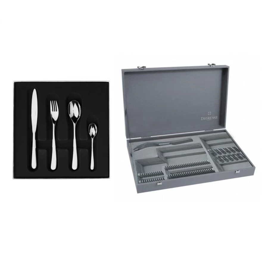 Degrenne Paris Aquatic Argente Class I Silverware Collection - Elegant Dining Set