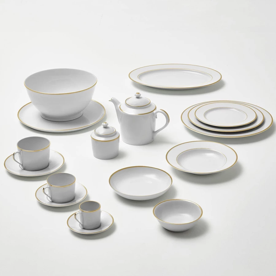 Degrenne Paris Eclipse Gold Galon Luxury Tableware Collection