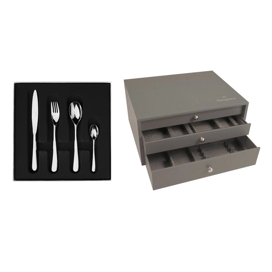 Degrenne Paris Aquatic Argente Class I Silverware Collection - Elegant Dining Cutlery Set